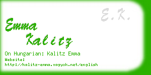 emma kalitz business card